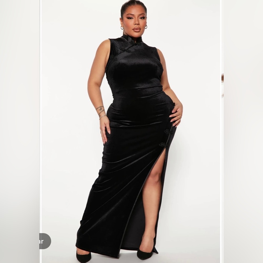 Plus velvet dress